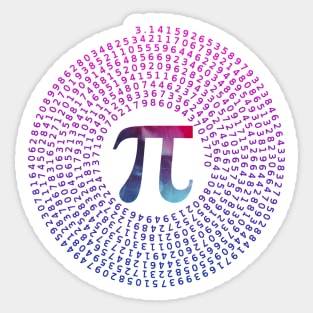 π Pi. The value of Pi. Sticker